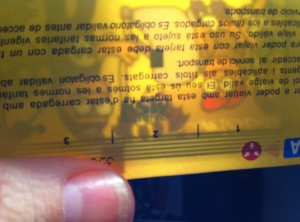 Yellow RFIC Paper Card Metro Valencia